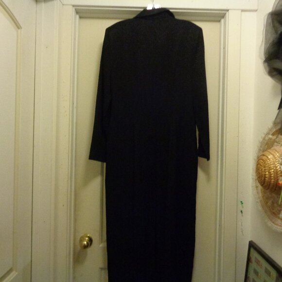 TRENDING CLASSIC QUIET LUXURY COQUETTE BLACK LONG COAT BY MISS SCARLETT … - Picture 7 of 7